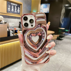 Covers para Iphone 13 Pro Max Chapada con corazones de amor con huecos para Mujer