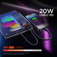 Power Bank USB Hypergear 20000mAh Negro Transparente -