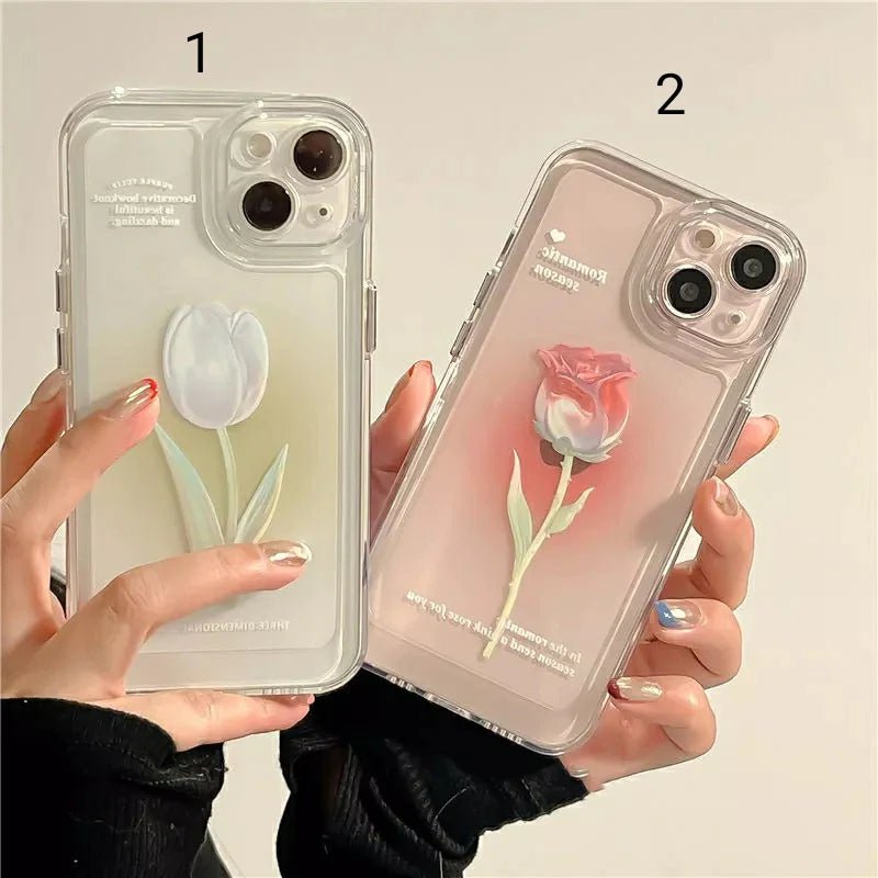 #2 en 1 Acrílico Cover para iPhone con diseño de flor 12 Proproduct_name# - Christian Cover