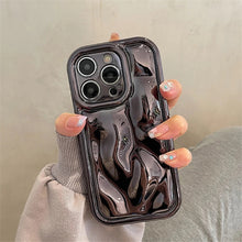 Cargar imagen en el visor de la galería, Covers para Iphone 13 Pro Max plateado chapado con textura meteorito 3D brillante
