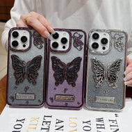 Covers protector para iPhone 12 Pro Max con Mariposa de soporte de brillo