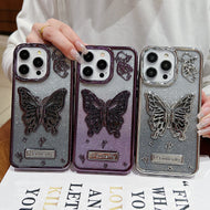 Covers protector para iPhone 13 Pro Max con Mariposa de soporte de brillo