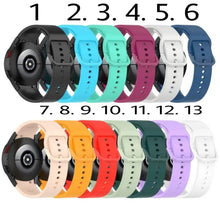 Cargar imagen en el visor de la galería, Correa de reloj Universal para Samsung Galaxy Watch 4 y 5 , Classic, pulsera deportiva resistente al agua de 40/44mm, correa de reloj de repuesto colorida
