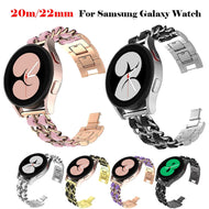 Correa Tamaño 20mm  para Samsung Galaxy Watch 5, 4, 40mm, 44mm, 42/46mm, active 2 Gear S3, pulsera de cadena de acero inoxidable