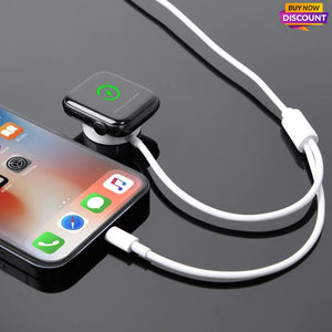 Cable de cargador 2 en 1 de Apple Watch y iPhone / iPad Cable de