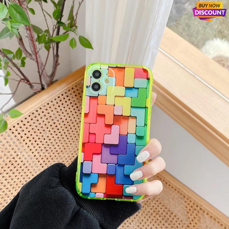 Funda de Protección colores vivos tetris 7/8 Plus