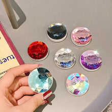 Cargar imagen en el visor de la galería, Soporte plegable para teléfono móvil, accesorio redondo y popular con gemas 3D de colores
