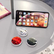 Cargar imagen en el visor de la galería, Soporte plegable para teléfono móvil, accesorio redondo y popular con gemas 3D de colores

