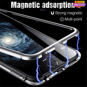 Case magnética de vidrio templado para Iphone
