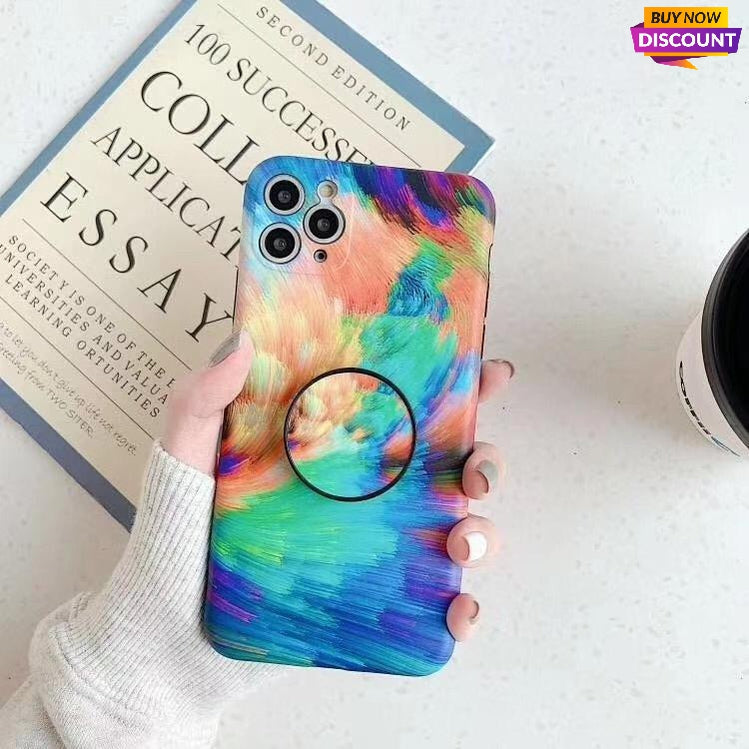 Funda de teléfono con soporte para iPhone de TPU suave a prueba de golpes