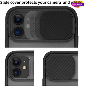 Funda de teléfono con protección de lente de cámara para iPhone 12,12 Pro, 12 mini y 12 pro Max, suave