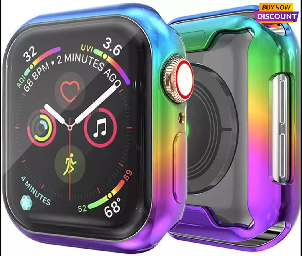 Funda de  protección Multicolor de TPU para watch y Smartwatch Series 9,8 7 6 SE 5 4 3 2 1