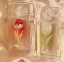 Cargar imagen en el visor de la galería, 2 en 1 Acrílico Cover para iPhone con diseño de flor 12 Pro Max
